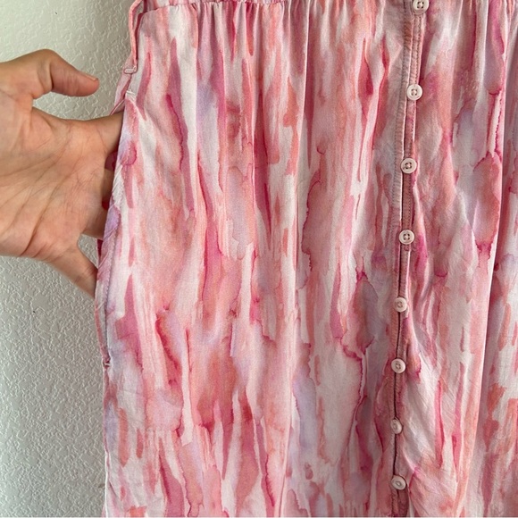 Anthropologie | Cloth and Stone Watercolor Pink Dress - Picture 7 of 10